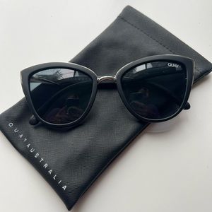 Quay cat eye “my girl” sunglasses with silver side detail